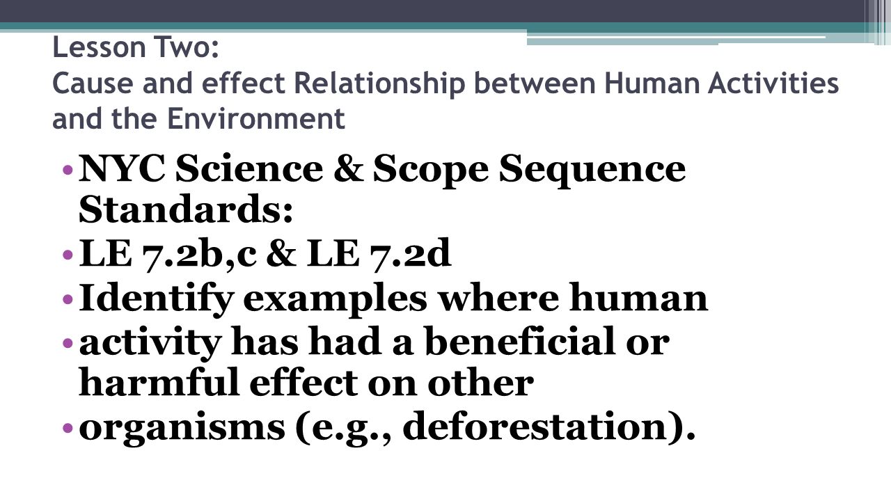 Cause and Effect Examples